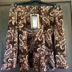 Vero Moda Floral Paisley Skater Skirt